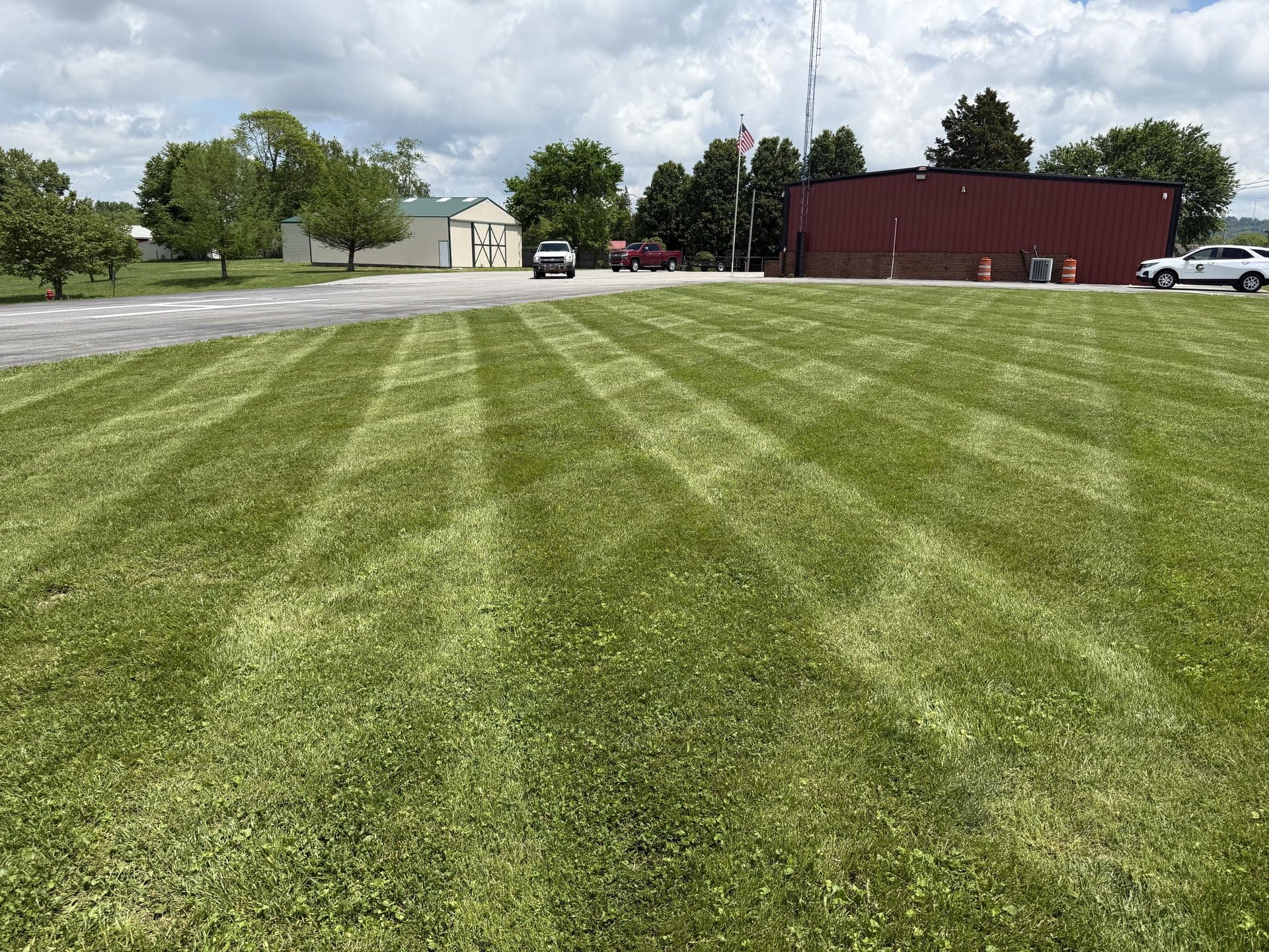 Professional lawn mowing by Redline